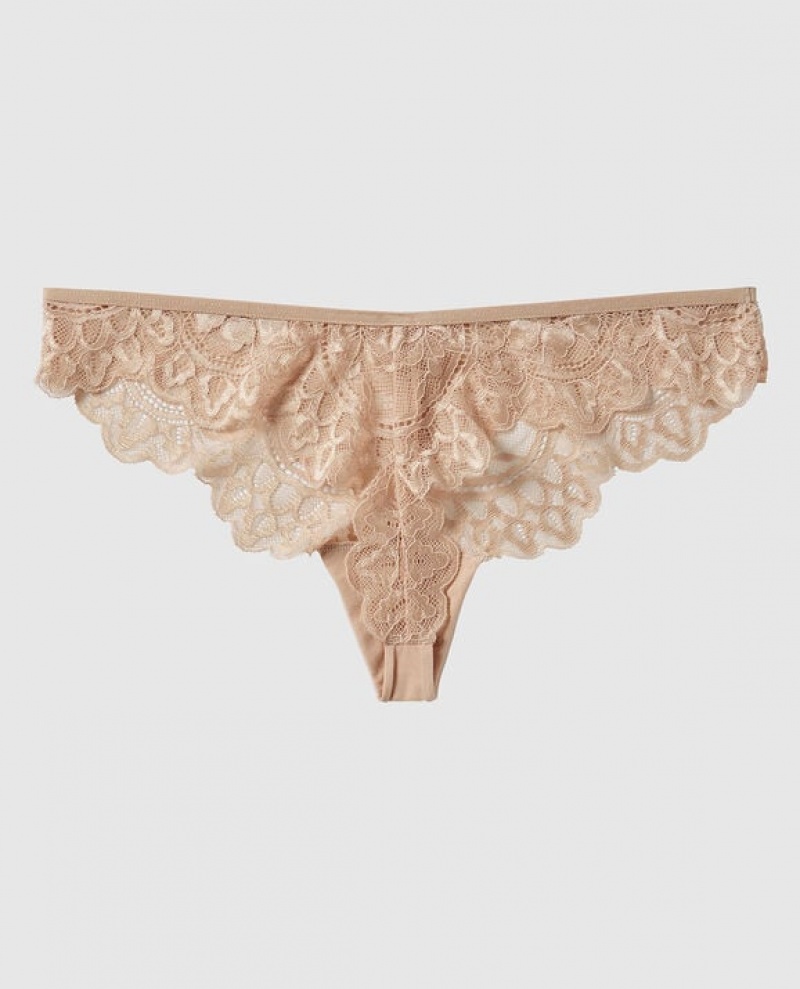 La Senza Thong Panty Underwear Women Rose Brown | Q2sy4tbd