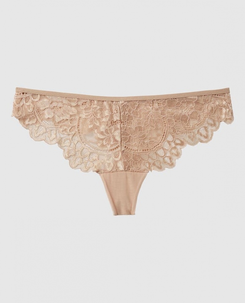 La Senza Thong Panty Underwear Women Rose Brown | Q2sy4tbd