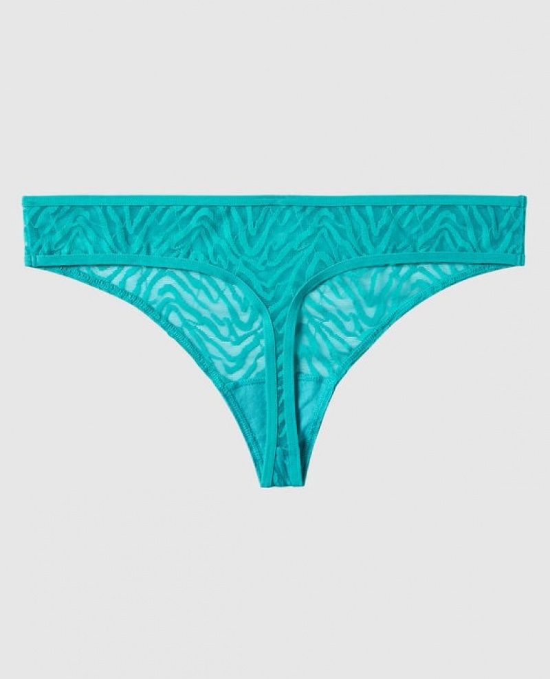 La Senza Thong Panty Underwear Women Turquoise | 7e9GljAh