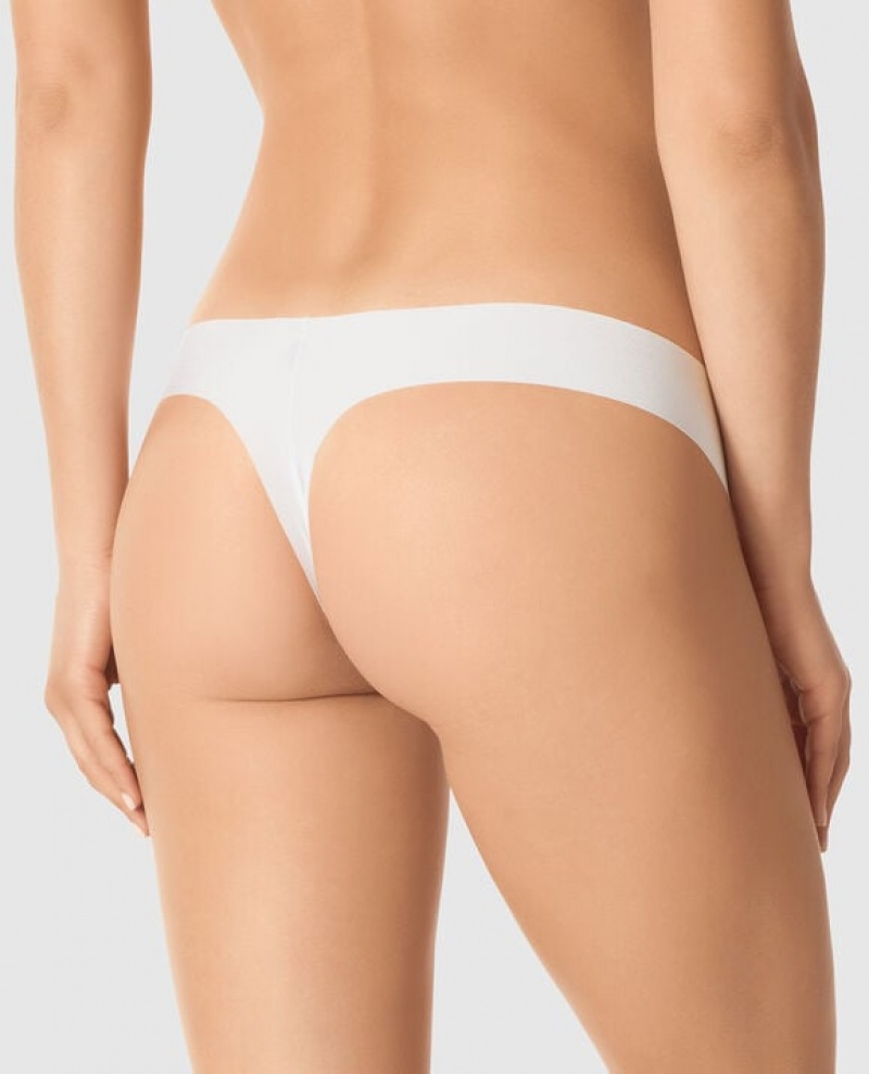 La Senza Thong Panty Underwear Women White | nocvYatS