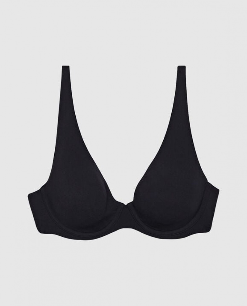 La Senza Unlined Microfiber Bras Women Black | E1kdOAD6