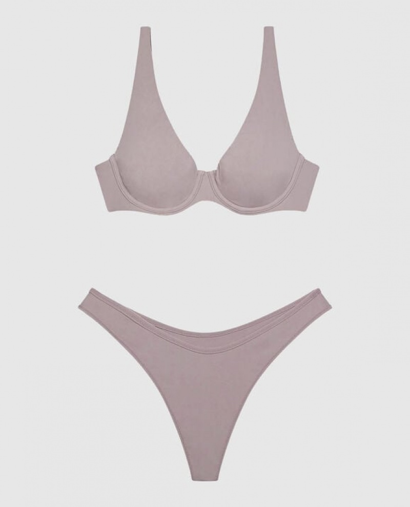 La Senza Unlined Microfiber Bras Women Winterberry | lZWKYPVT