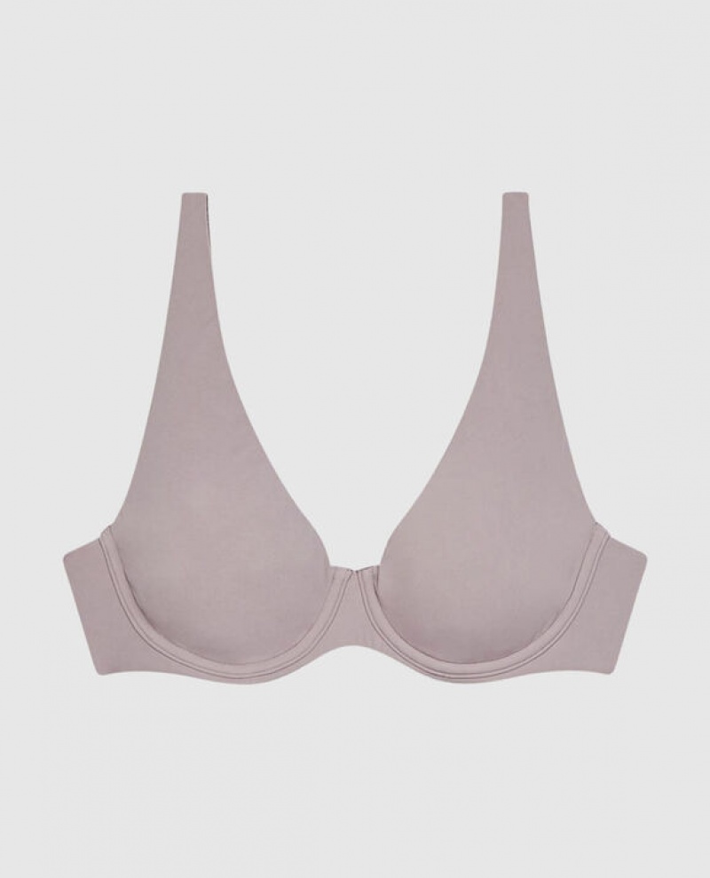 La Senza Unlined Microfiber Bras Women Winterberry | lZWKYPVT